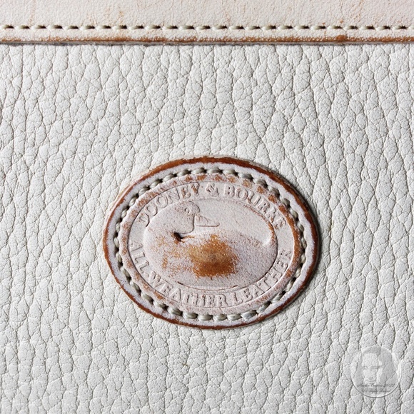 Vintage Dooney & Bourke Bag Small Zip Top Crossbody Bag Bone AWL with Fob - Picture 5 of 10